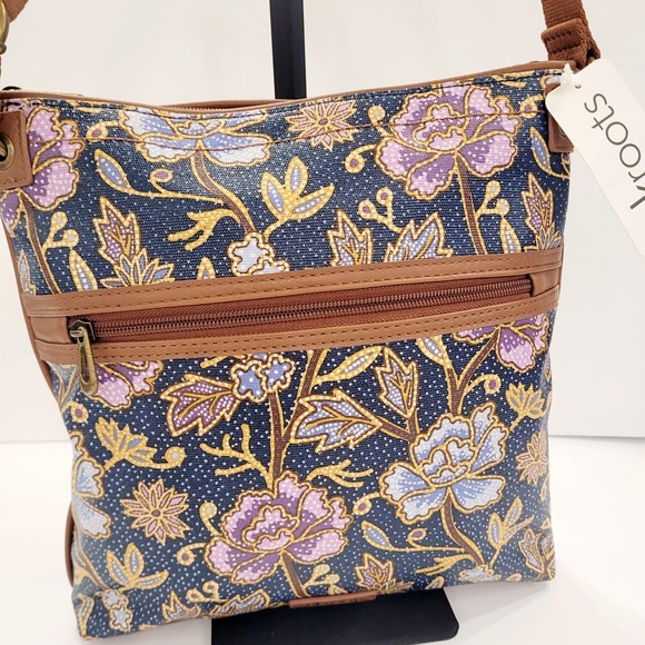 Sakroots Blue and Purple Floral Crossbody Bag - Picture 3 of 7